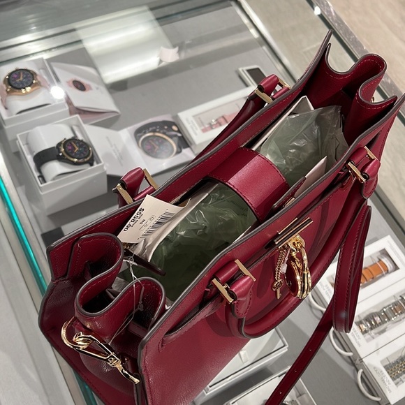 MICHAEL KORS HAMILTON MEDIUM SATCHEL MULBERRY COLOR - Picture 11 of 16